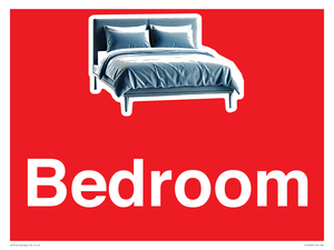 Bedroom Dementia Sign Red